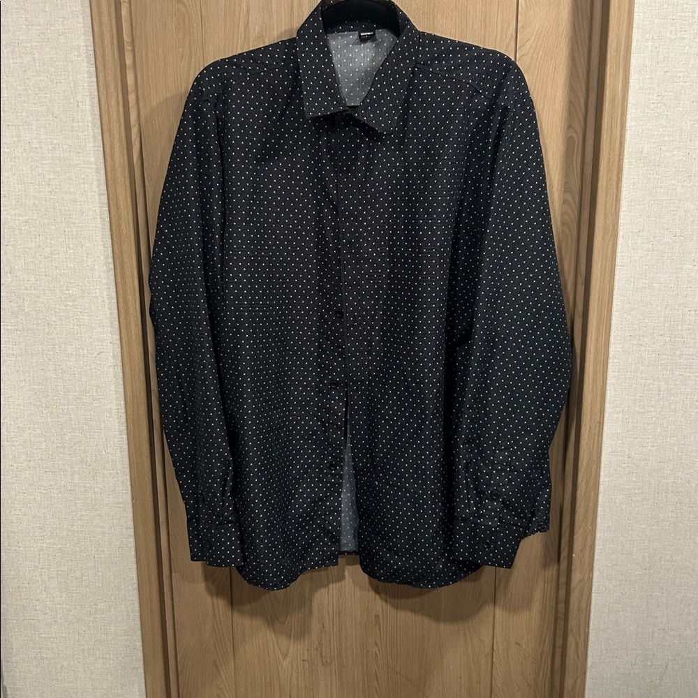 Stylish Black Polka Dot Men's Shirt